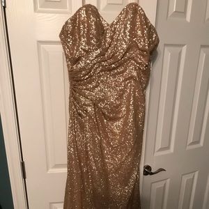 Bridesmaid Dress gold sparkles! Only used once